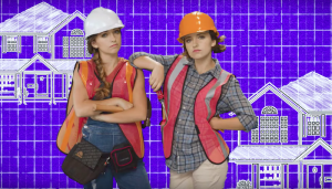 Brooklyn and Bailey dressed up as construction workers in their music video for their single "What We're Made Of"