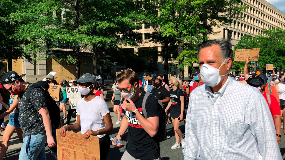 Mitt Romney Marching with Black Lives Matter