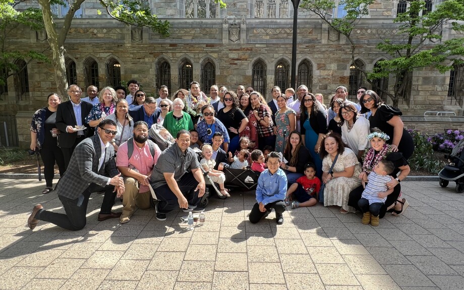 Wolfgramm family celebrates Koloa Wolfgramm at Yale Law School graduation 